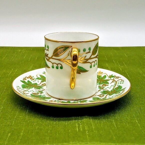 Shelley England Fine Bone China Laurel Porcelain Demitasse Cup Saucer - Picture 3 of 6